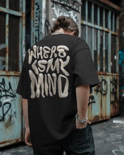 Back Print MNSWRD Black Unisex T-shirt