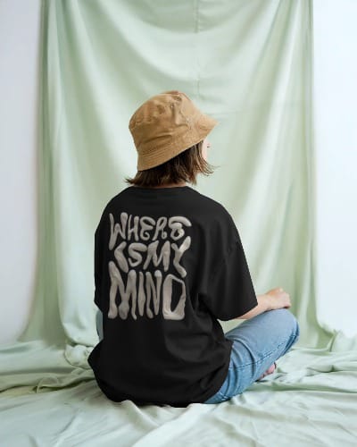 Back Print MNSWRD Black Unisex T-shirt